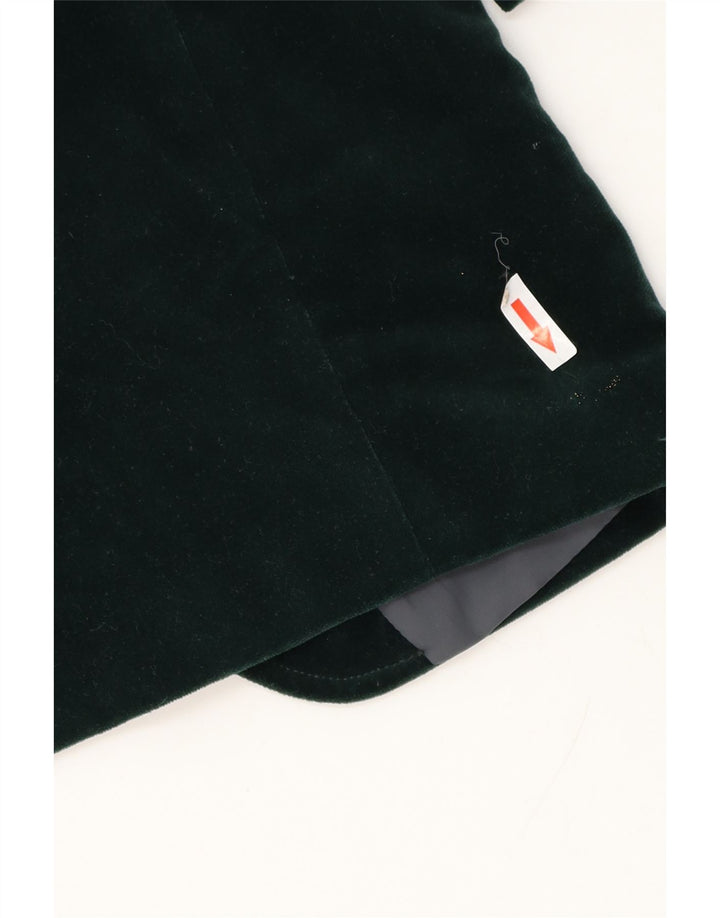 Vintage Herre 1 Knap Velvet Blazer Jacket UK 36 Small Green