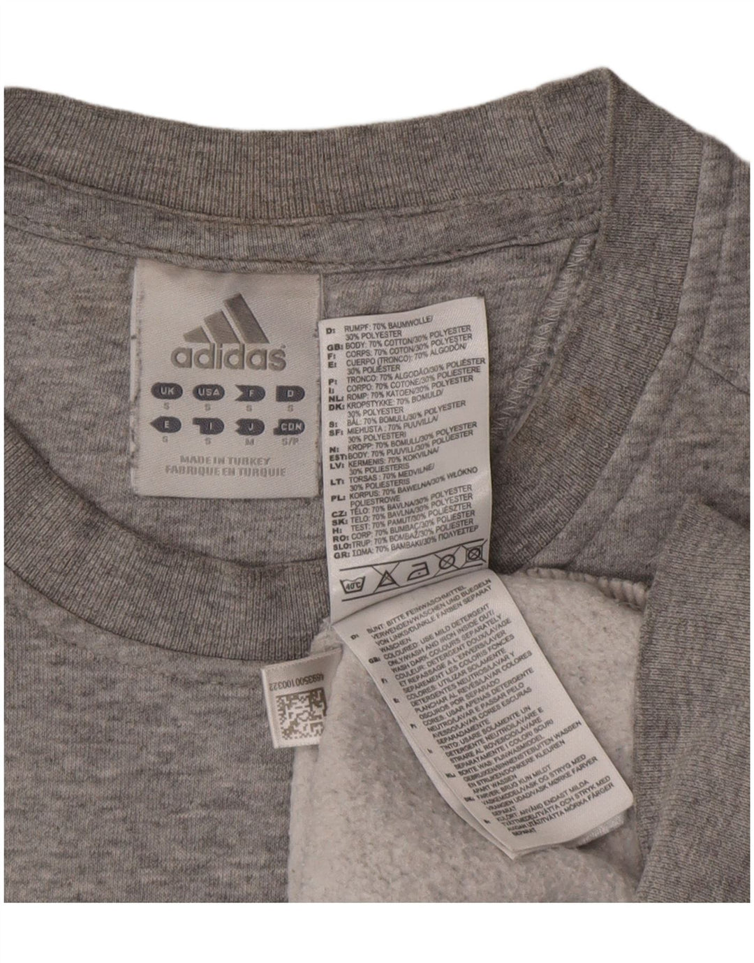 Adidas grafisk sweatshirt til mænd, lille grå bomuld