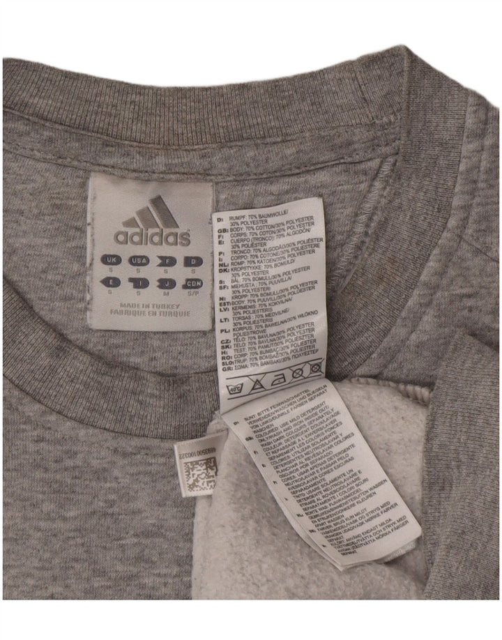 Adidas grafisk sweatshirt til mænd, lille grå bomuld