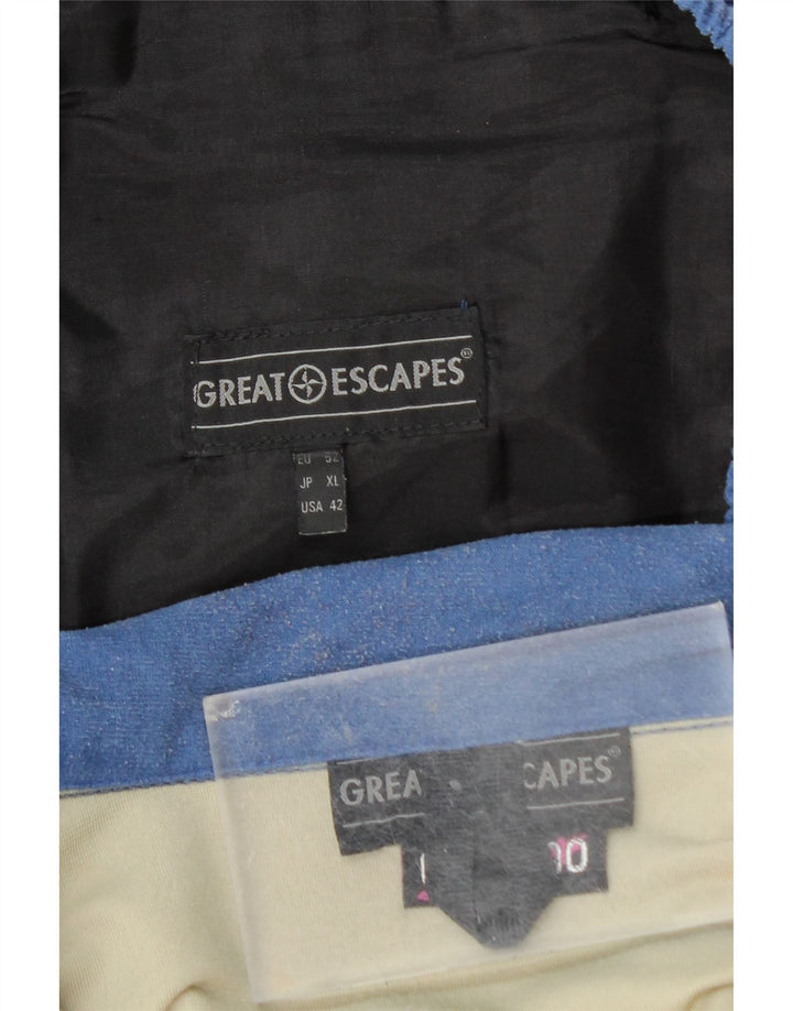 Great Escapes Herre velour fuld træningsdragt EU 52 Large Blue Colourblock