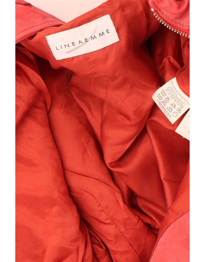 Linea Emme Dame Læderjakke UK 16 Large Red