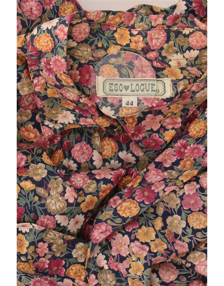 Vintage Dame Shirt Bluse IT 44 Medium Multicolored Floral
