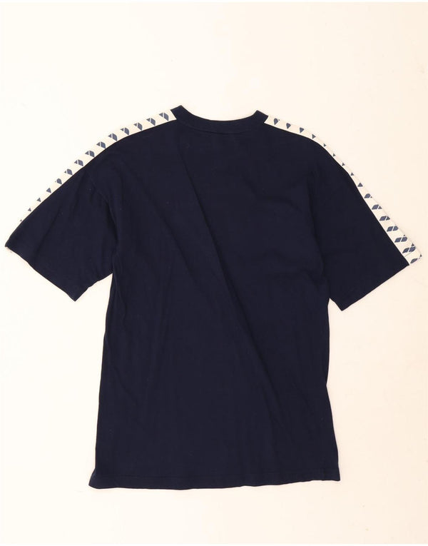 Arena Herre grafisk T-shirt Top Small Navy Blue Colourblock