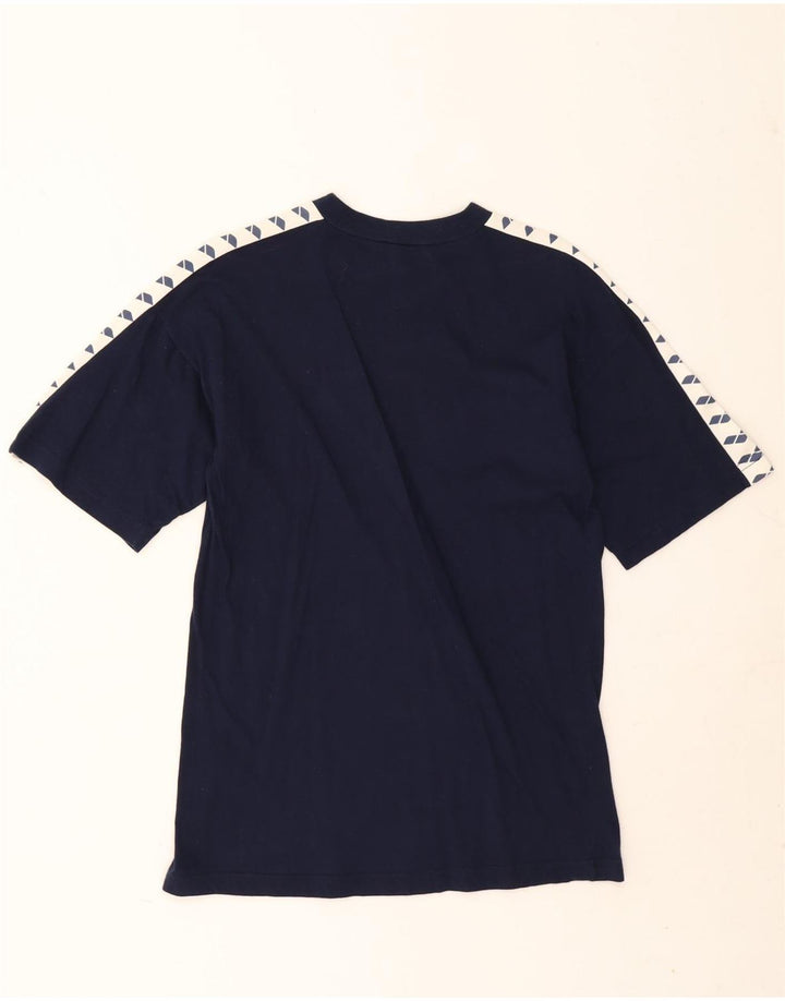 Arena Herre grafisk T-shirt Top Small Navy Blue Colourblock