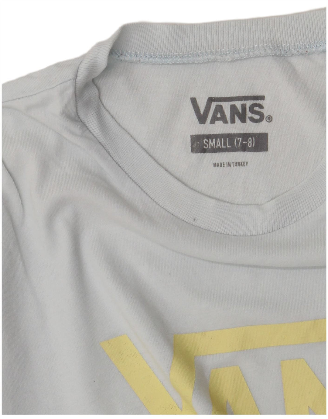 Vans Boys Grafisk T-Shirt Top 7-8 år Lille Blå