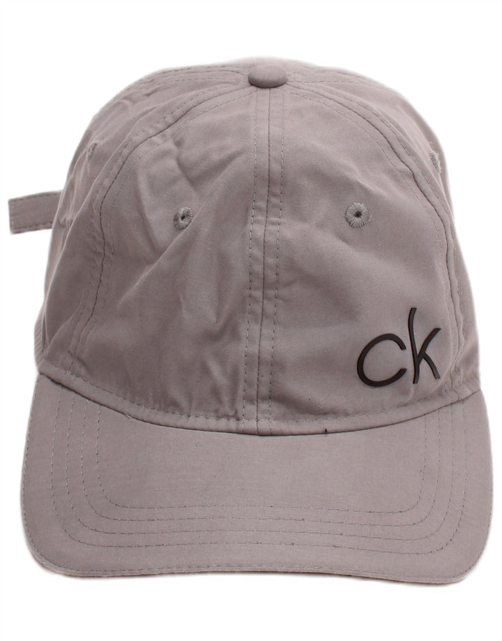 Calvin Klein Mens Graphic Baseball Cap One Size Grey Polyester