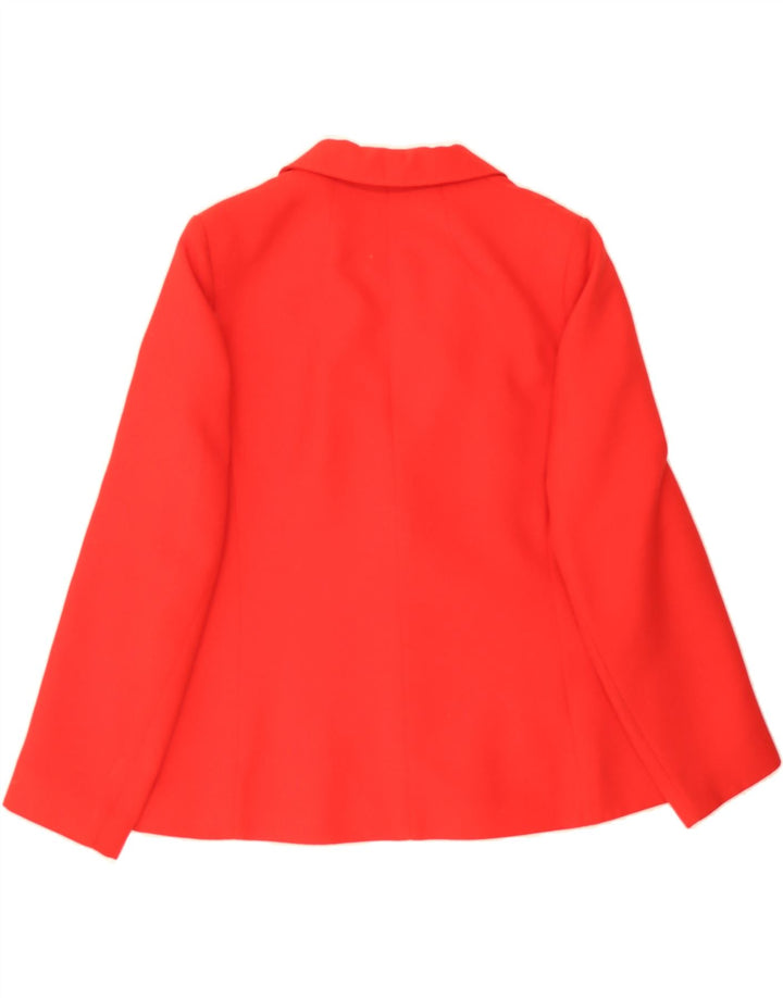 VINTAGE Womens 1 Button Blazer Jacket UK 18 XL  Red Polyester Vintage Vintage and Second-Hand Vintage from Messina Hembry 