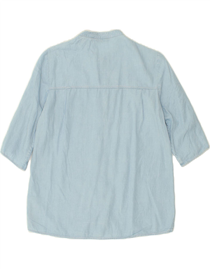 MASSIMO DUTTI Womens Short Sleeve Shirt EU 38 Small Blue Cotton Vintage Massimo Dutti and Second-Hand Massimo Dutti from Messina Hembry 