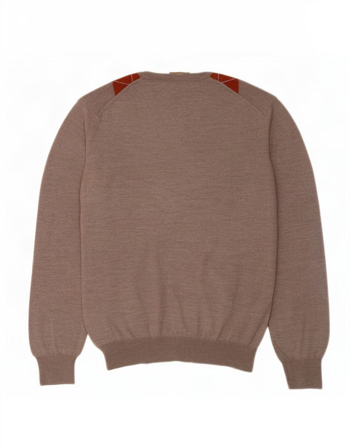 Conbipel Herre V-hals sweater XL Grå Argyle/Diamond Wool