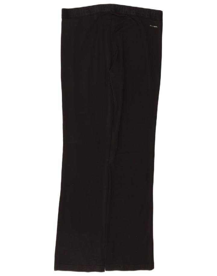 REEBOK Womens Leggings UK 12/14 Medium Black Polyester