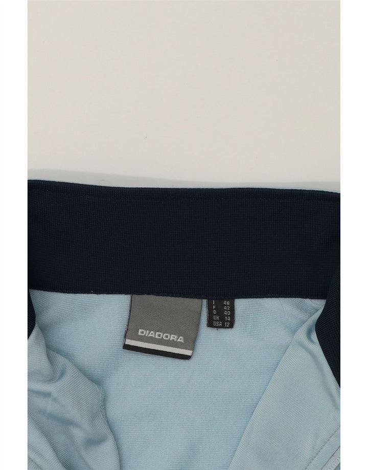 DIADORA Womens Tracksuit Top Jacket UK 14 Large Blue Colourblock Polyester Vintage Diadora and Second-Hand Diadora from Messina Hembry 