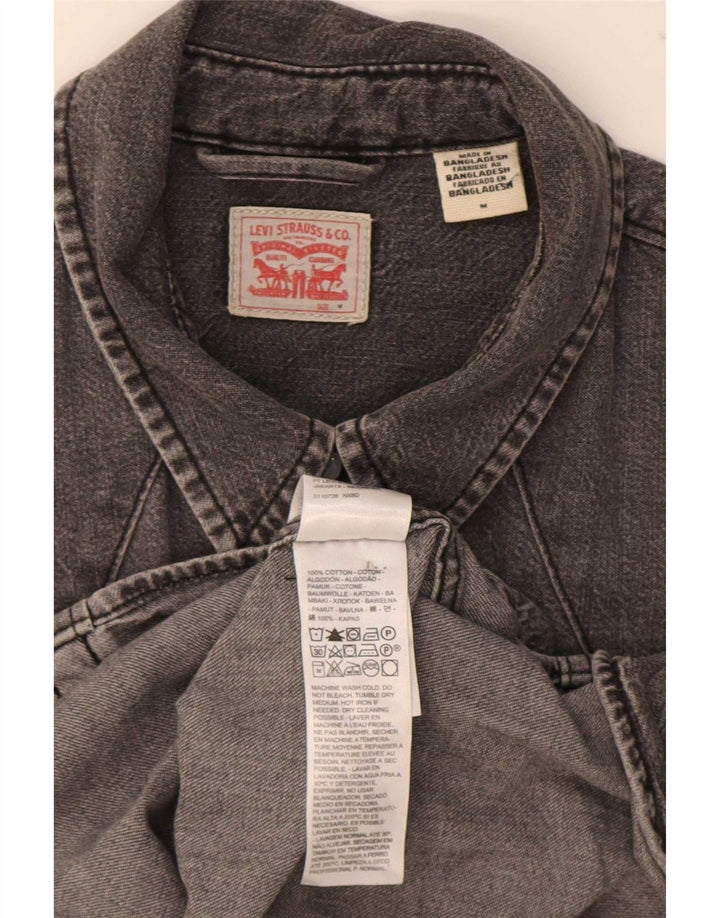Levi's Dame Denim Shirt UK 14 Medium Grey Bomuld