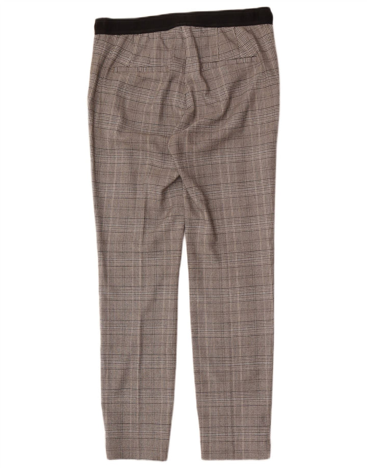 Zara Dame Slim Chino Bukser Medium W28 L28 Grå Houndstooth