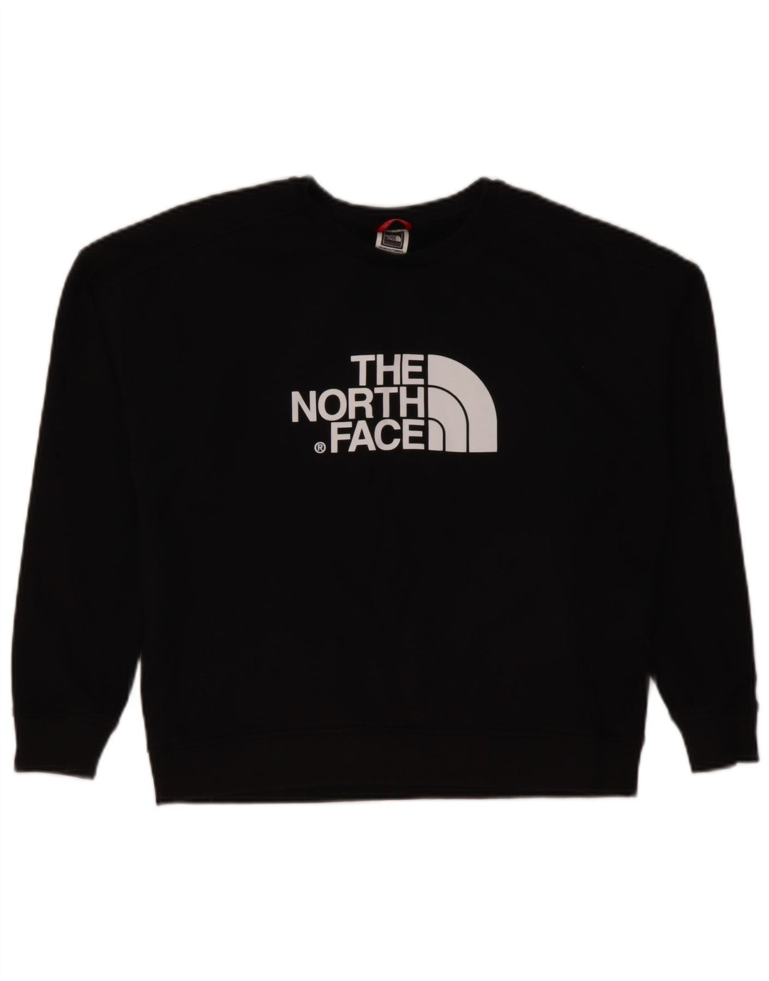 The North Face Womens Crop Graphic Sweatshirt Jumper UK 16 Large Black