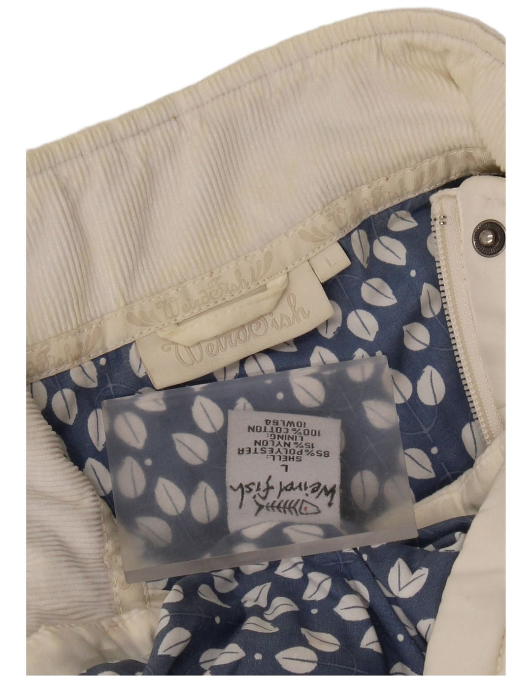 WEIRD FISH Womens Polstret Gilet UK 14 Large White Polyester