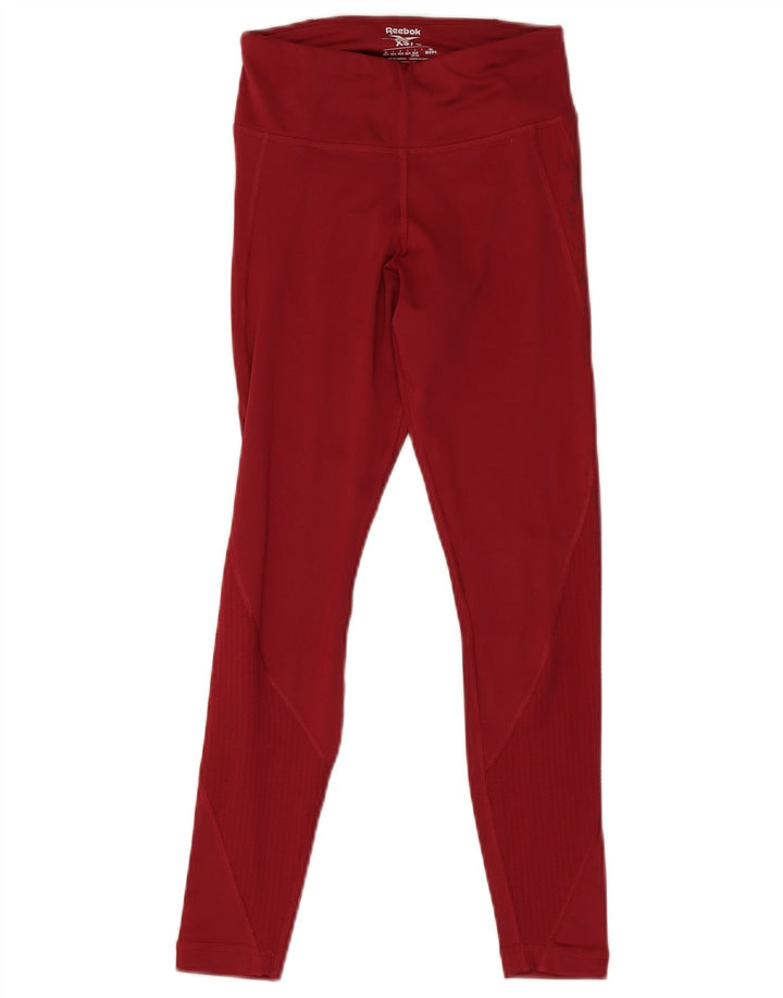 Reebok Womens Leggings UK 4 XS Rød Polyester