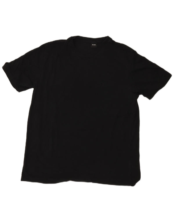 Hugo Boss Herre T-Shirt Top 2XL Sort Bomuld