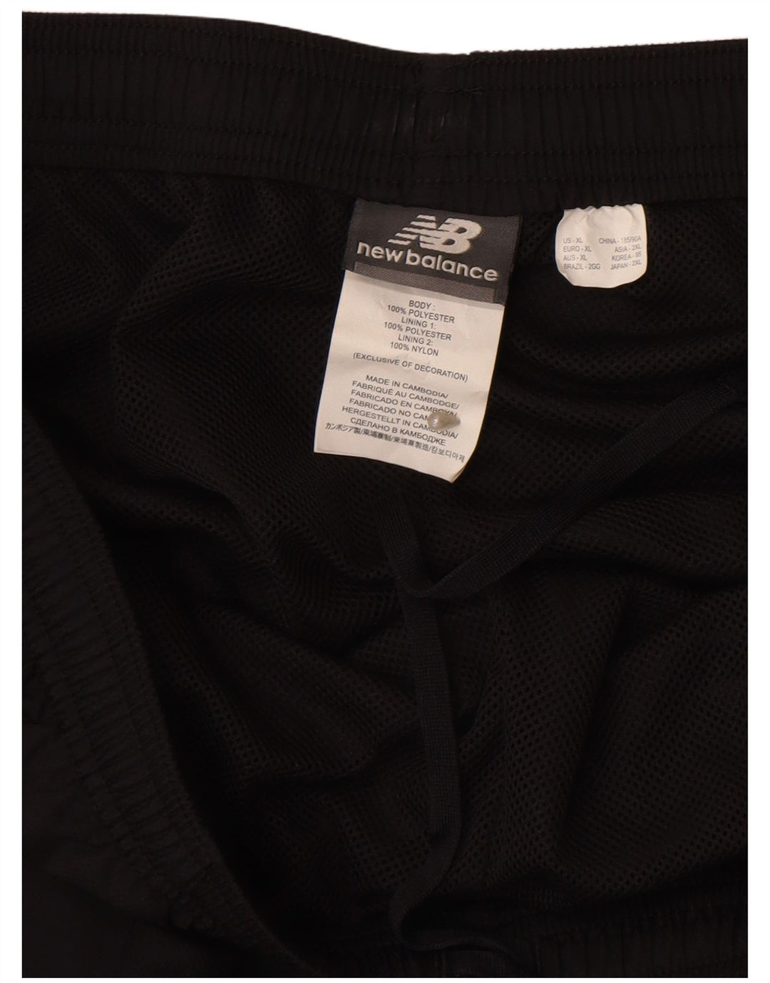 NEW BALANCE Herre grafisk træningsdragt bukser XL sort polyester