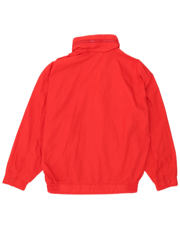 Vintage Herre Hooded Bomber Jacket UK 40 Large Red Polyester