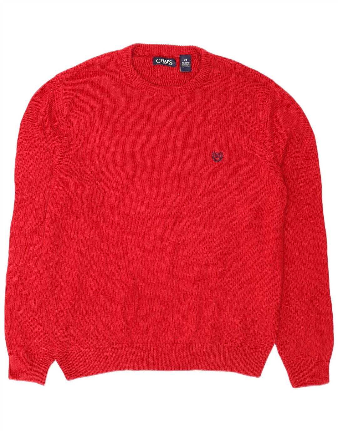 Chaps Herre Crew Neck Jumper Sweater Stor Rød Bomuld