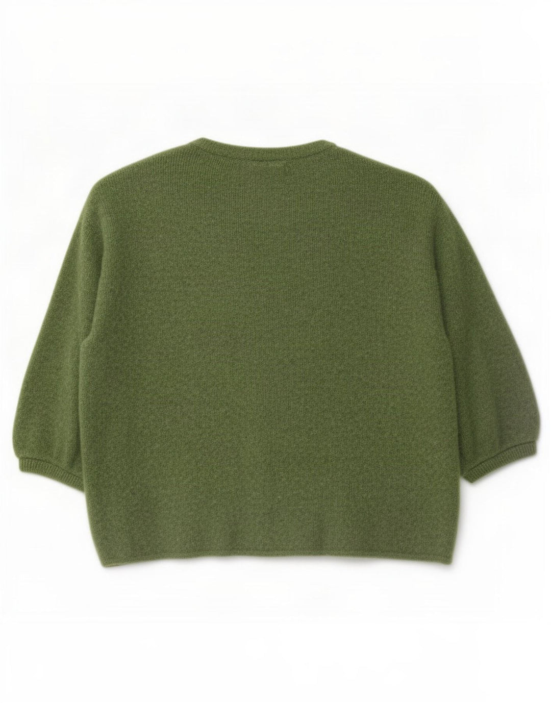 Vintage dame 3/4 ærmet oversized cardigan sweater UK 14 Medium Green