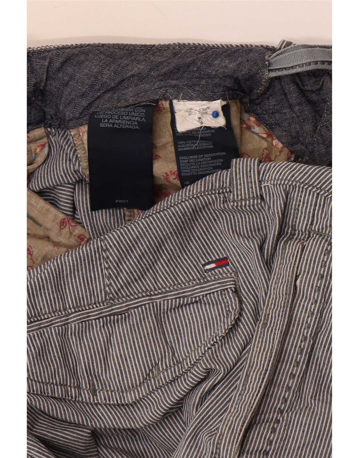 Tommy Hilfiger Herre Bermuda Shorts W30 Medium Navy Blue Pinstripe Bomuld