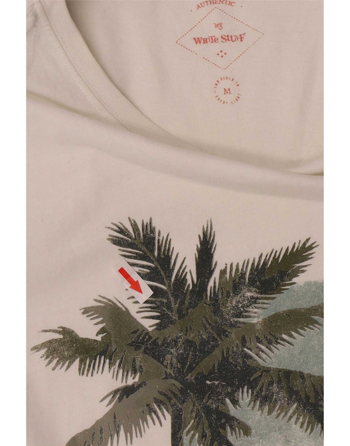 White Stuff Herre Autentisk grafisk T-shirt Top Medium Bomuld