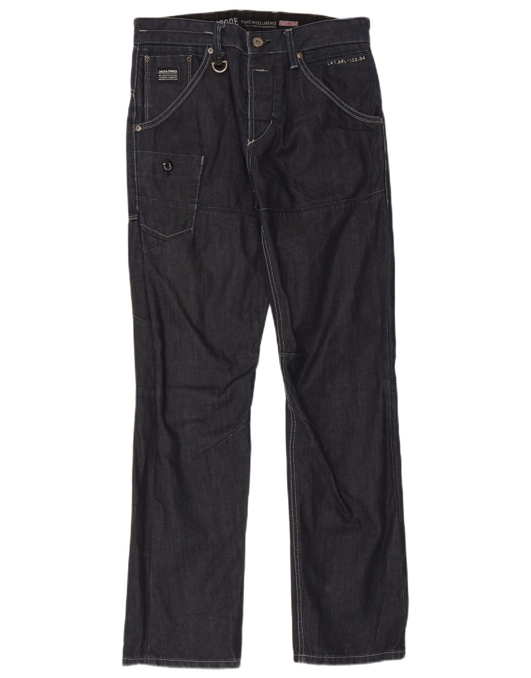 Jack & Jones Herre Cargo Straight Jeans W32 L33 Navy Blue