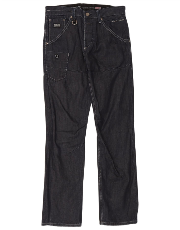 Jack & Jones Herre Cargo Straight Jeans W32 L33 Navy Blue