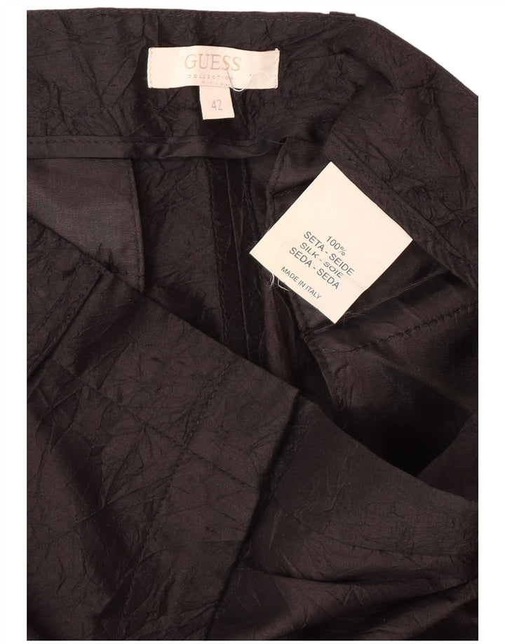 GUESS Lige Casual Bukser til kvinder IT 42 Medium W28 L32 Sort Silke