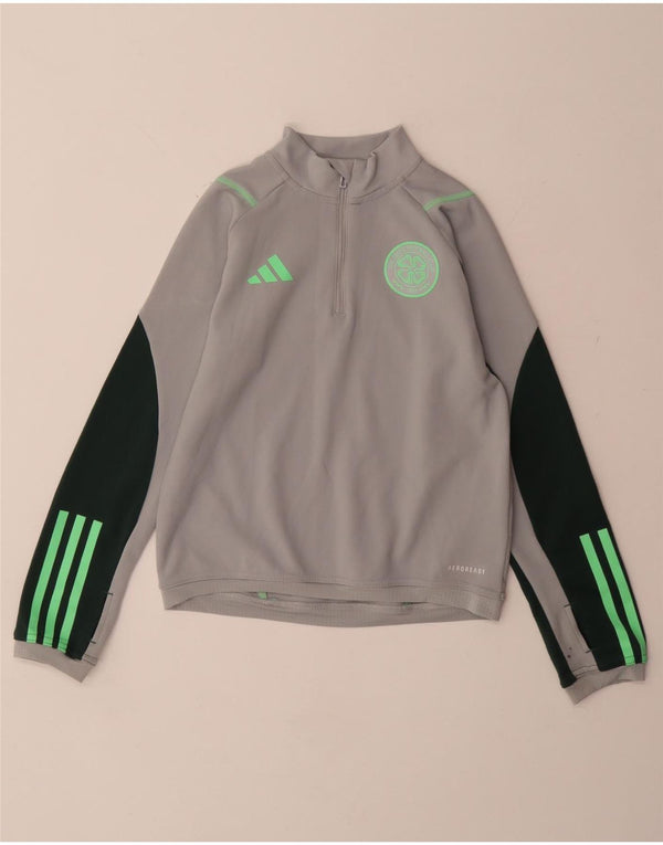 ADIDAS Boys Aeroready Pullover træningsdragt Top 9-10 år Grå Colourblock