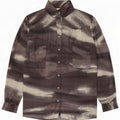 Pancaldi & B Kvinder abstrakt mønster skjortebluse UK 18 XL Grå Silk