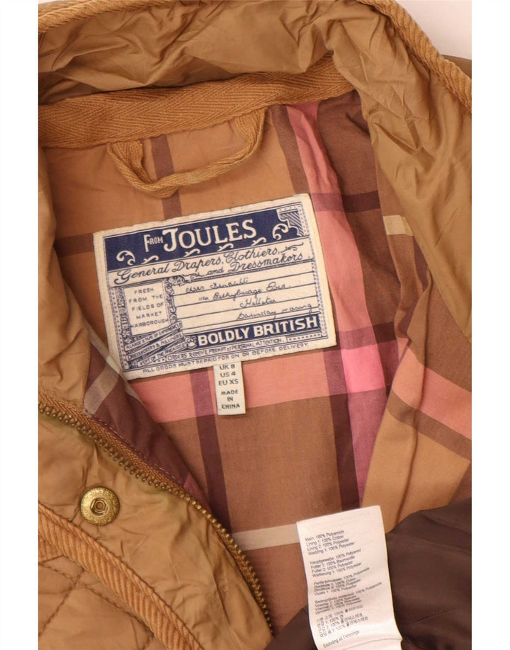 Joules Quiltet jakke til kvinder UK 8 Small Beige Polyamid