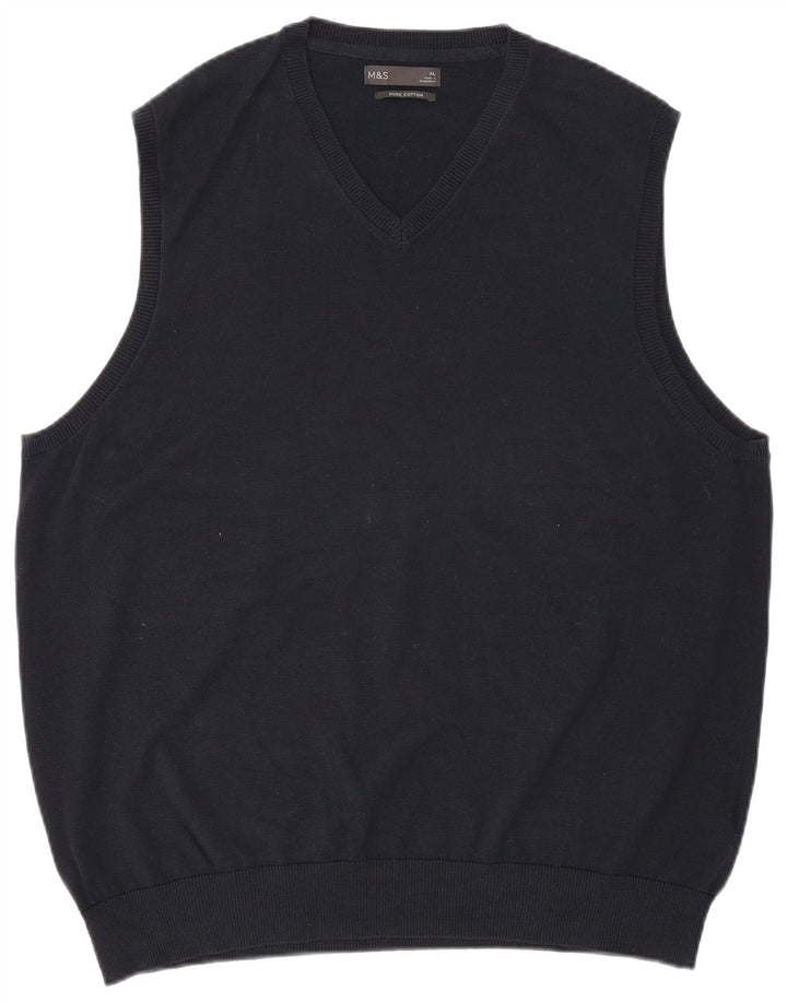 Marks & Spencer Herrevest Tank Top XL Marineblå Bomuld