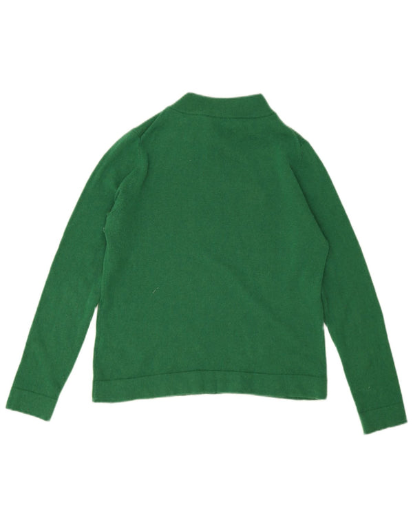 Hobbs Dame Turtle Neck Jumper Sweater UK 16 Large Green Merino Wool