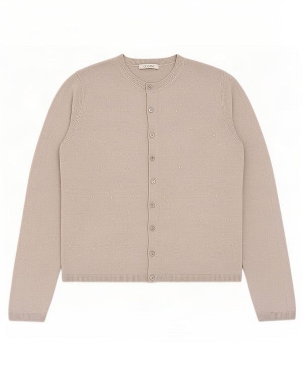 Marks & Spencer Womens Crop Cardigan Sweater UK 14 Large Grå Akryl