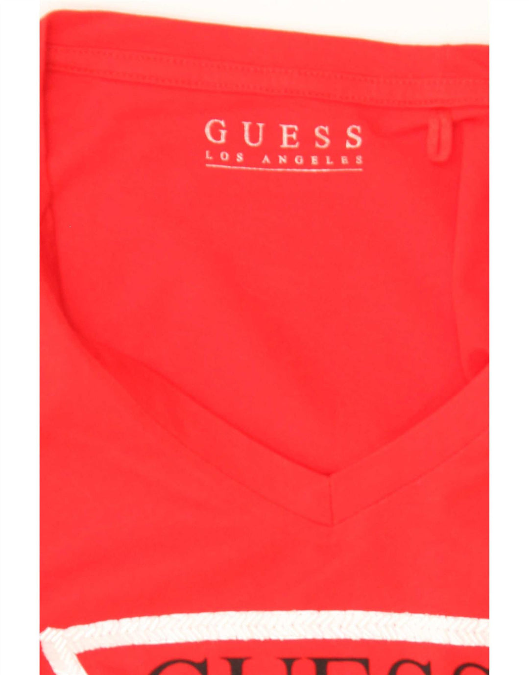 Guess Graphic T-Shirt Top UK 12 Medium Rød