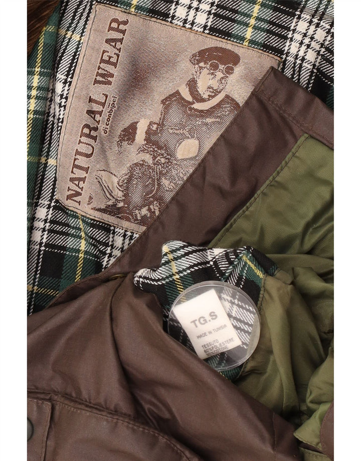 Conbipel Herre Loose Fit vokset bomuldsjakke UK 36 Lille brun polyester