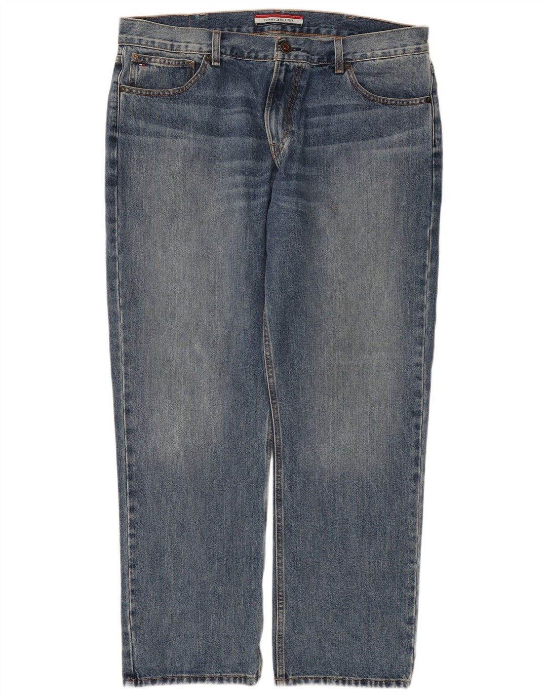 Tommy Hilfiger Straight Jeans til mænd W38 L30 Blå Bomuld