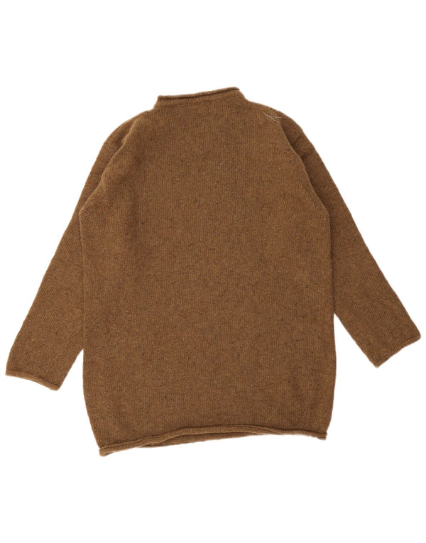Balloon Mens V-Neck Jumper Sweater Medium Brown