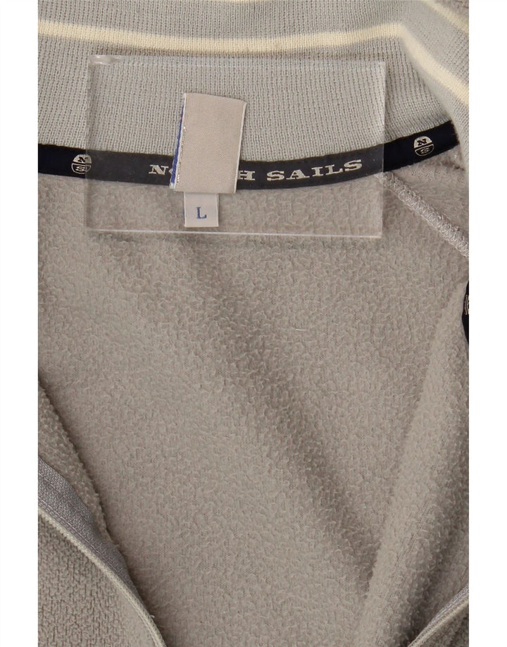 North Sails Herre Fleecejakke UK 40 Large Grå Colourblock Polyester