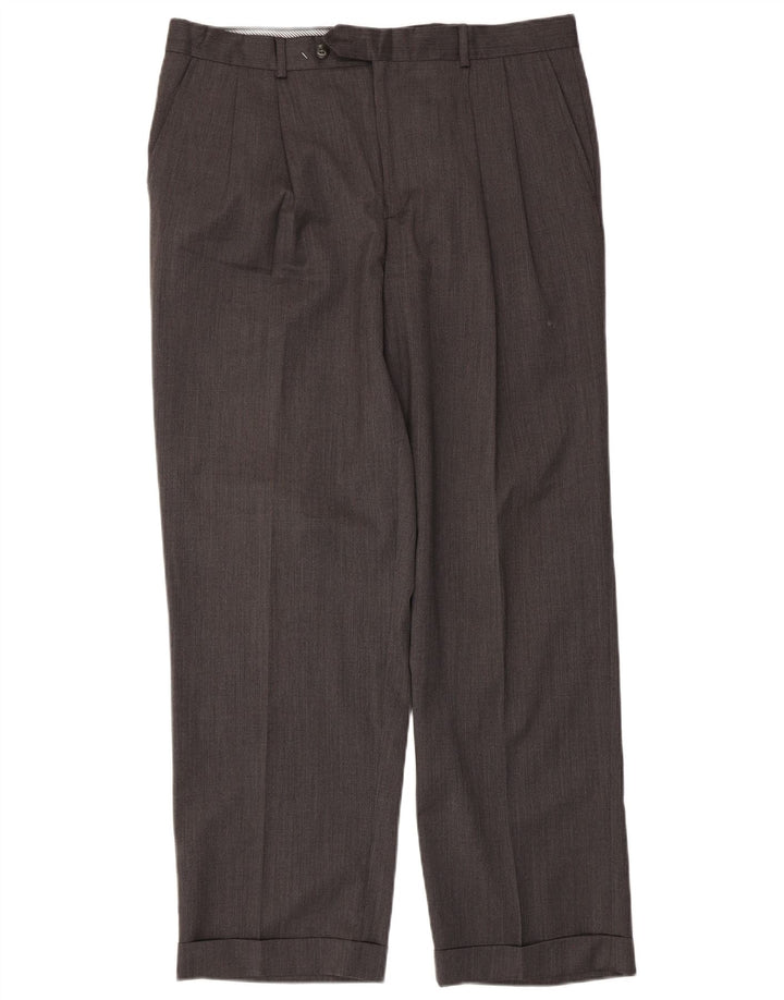 Izod Herre Pegged Suit Bukser W36 L30 Grå Uld