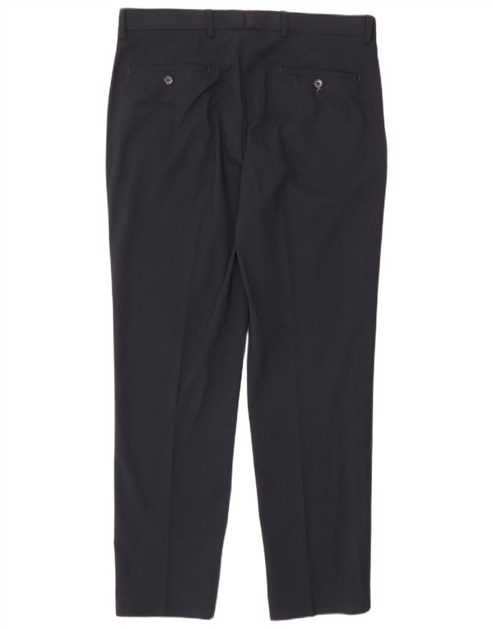 Marks & Spencer Herre Skræddersyede Slim Suit Bukser W36 L31 Navy Blue