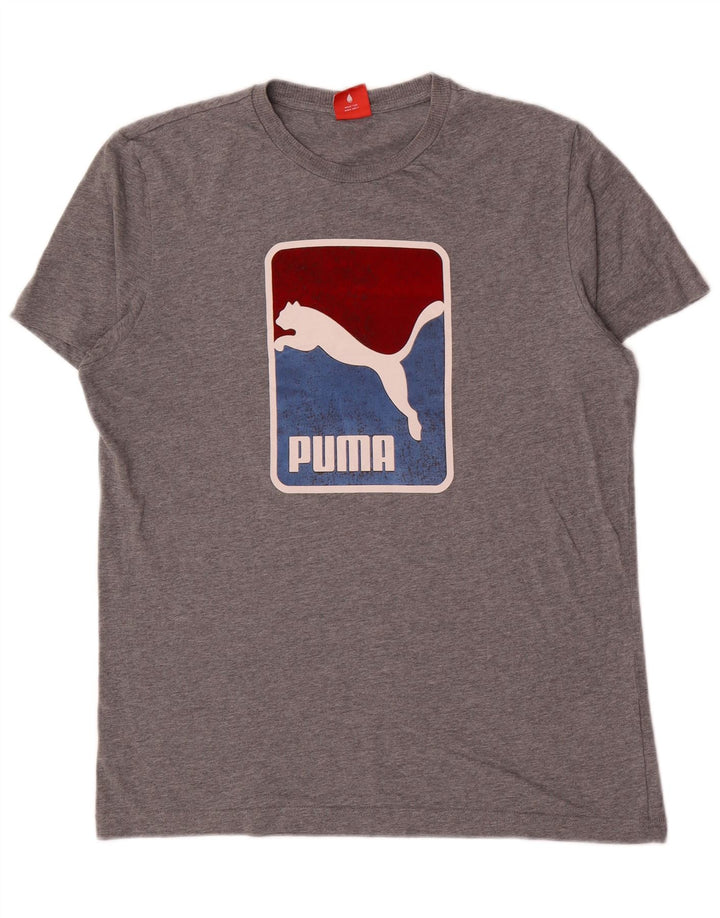 Puma Herre Grafisk T-Shirt Top Stor Grå