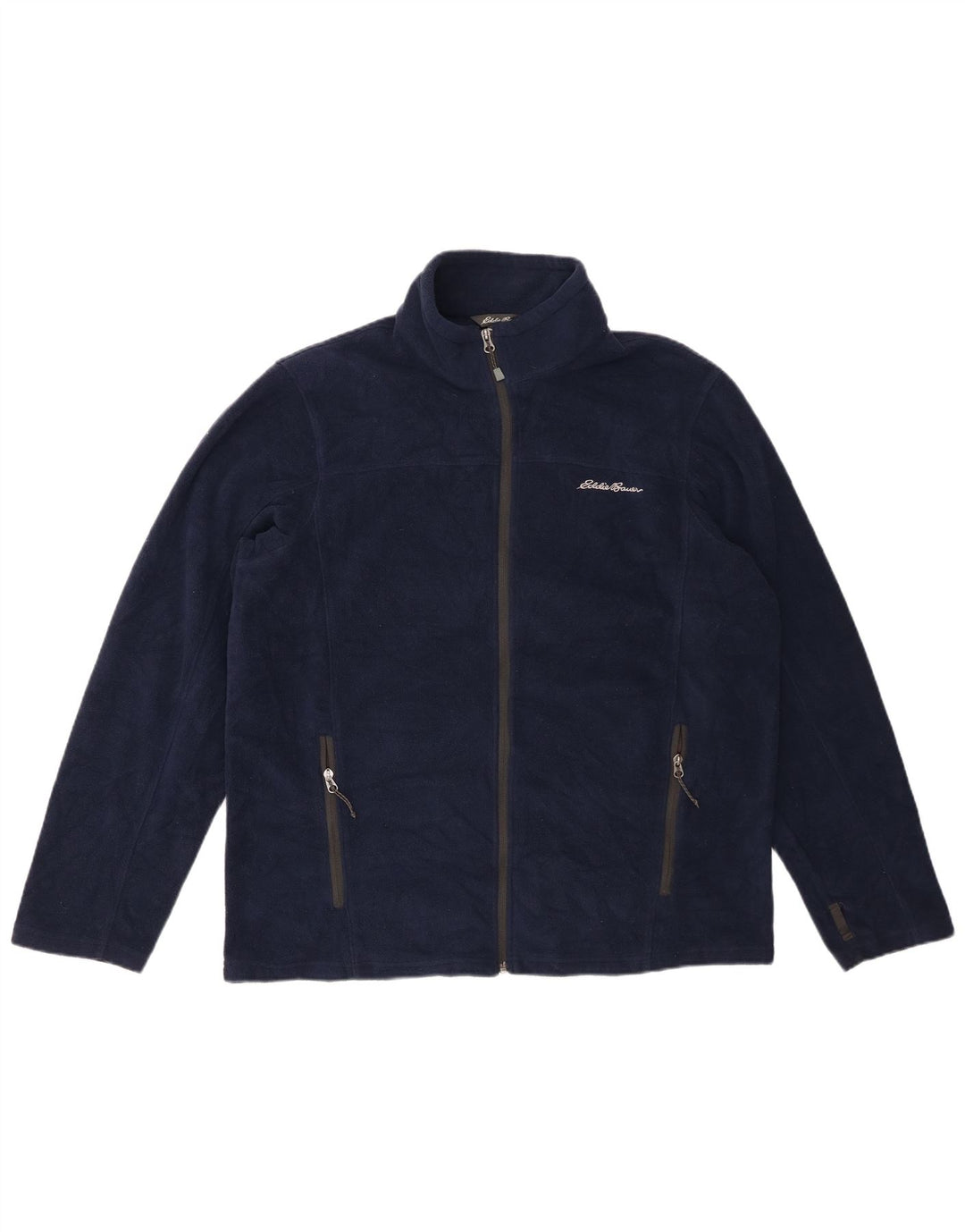 Eddie Bauer Herre Fleecejakke UK 40 Large Navy Blue Polyester