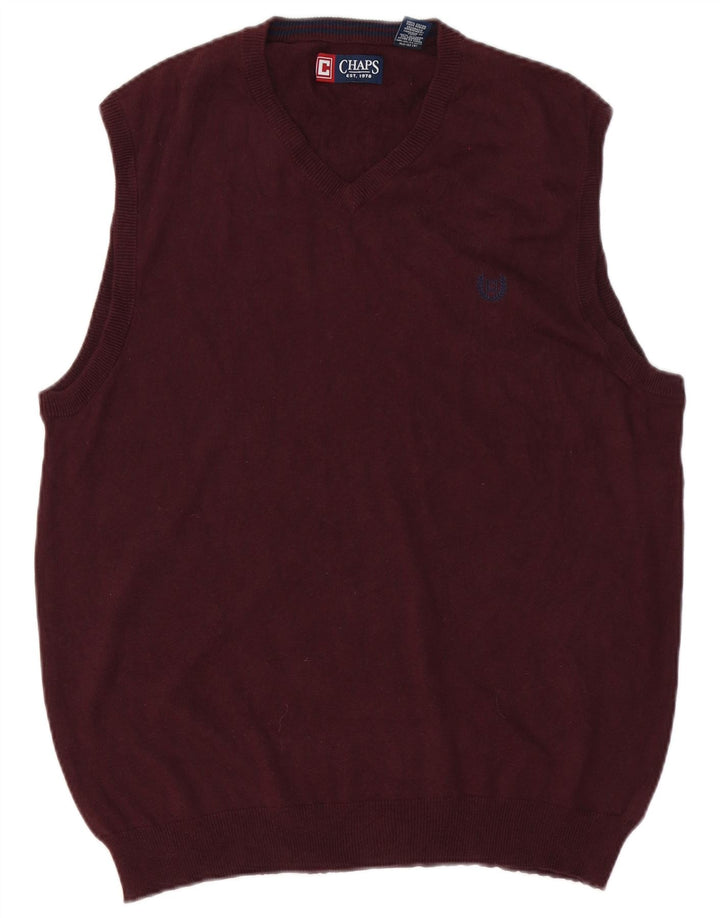 CHAPS Herrevest Tank Top Medium Bourgogne Bomuld