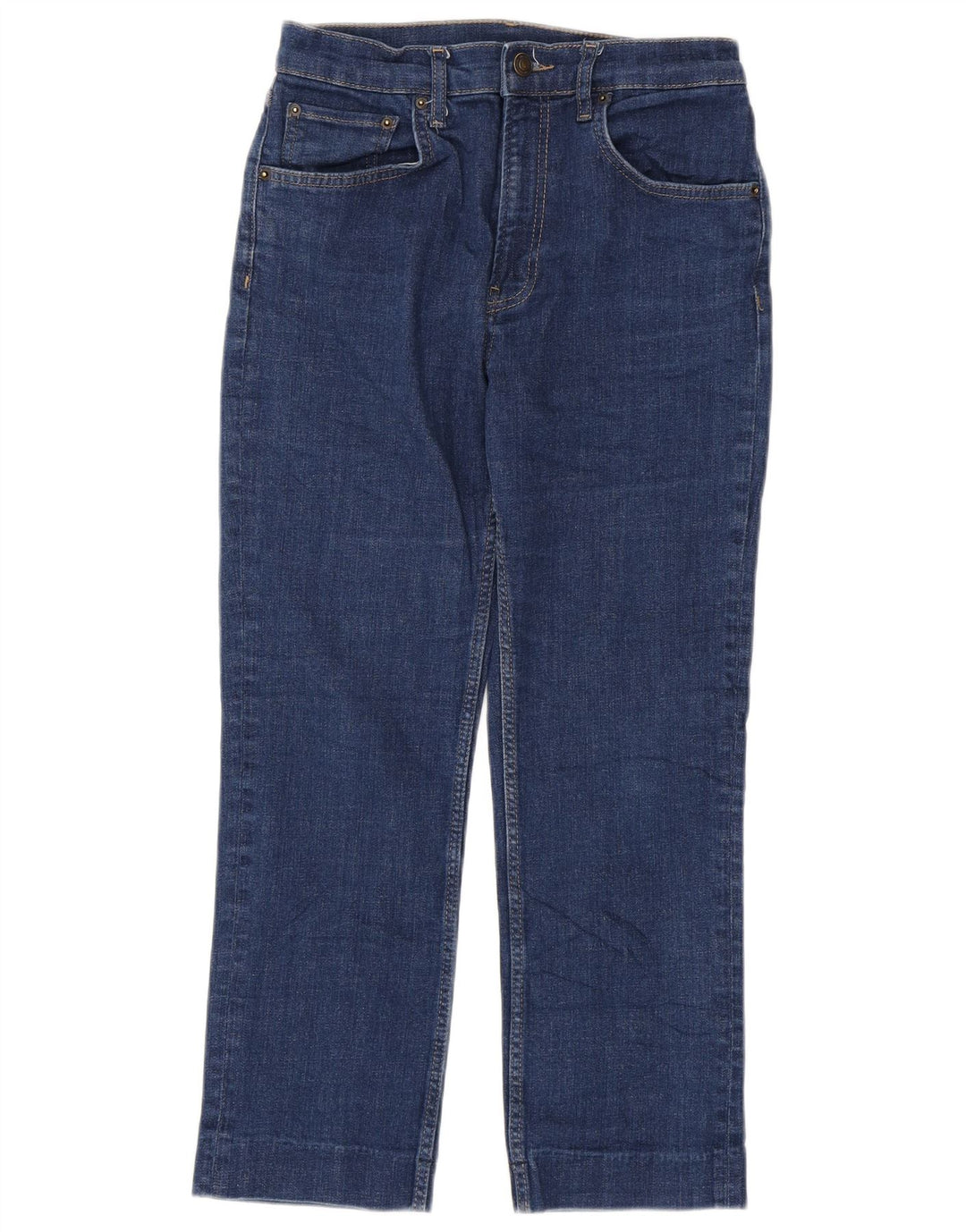 Zara Dame Cropped Jeans EU 40 Medium W30 L25 Blå