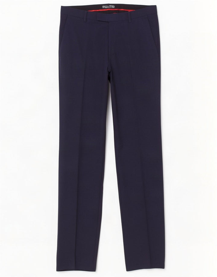 Hugo Boss Straight Suit bukser til mænd W32 L31 Marineblå