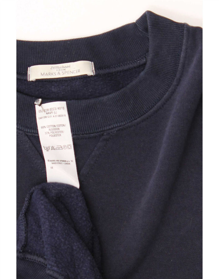 Marks & Spencer Herre St. Michael Sweatshirt Jumper Stor marineblå bomuld