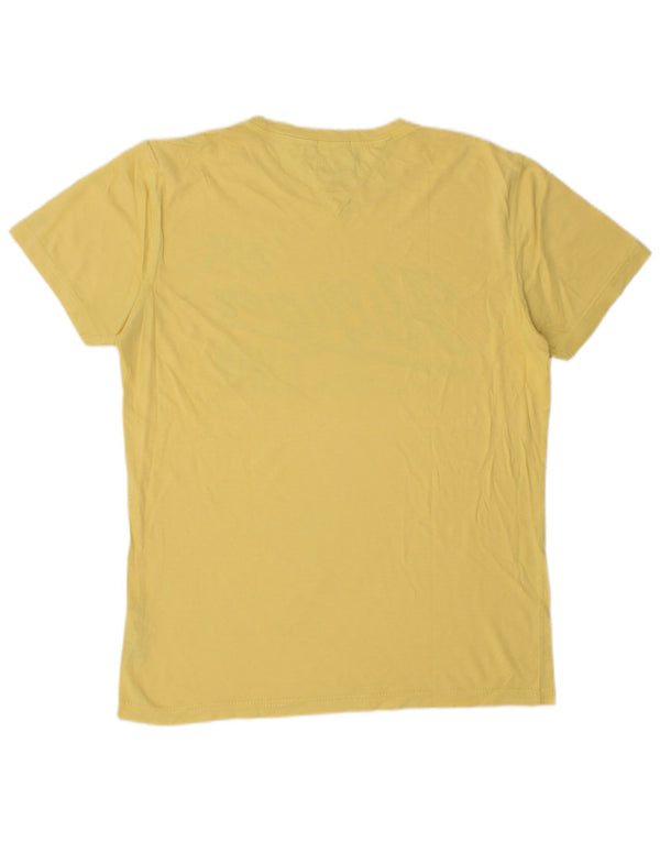 Tommy Hilfiger Herre grafisk T-shirt Top Medium Gul Bomuld